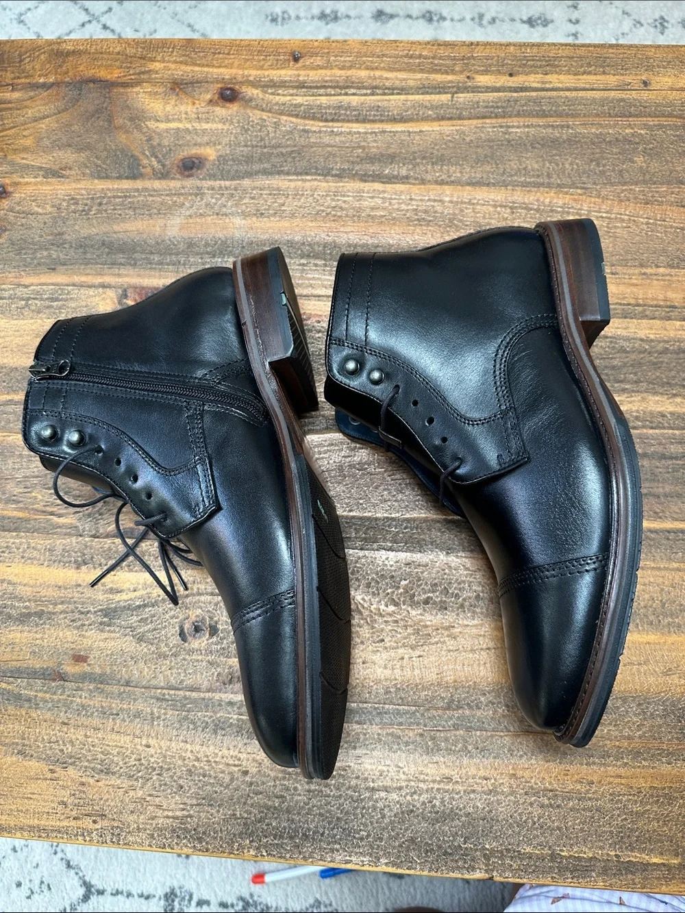 New in Box/Never Worn Johnston & Murphy Raleigh Cap Toe Zip Boots - 10.5 M
